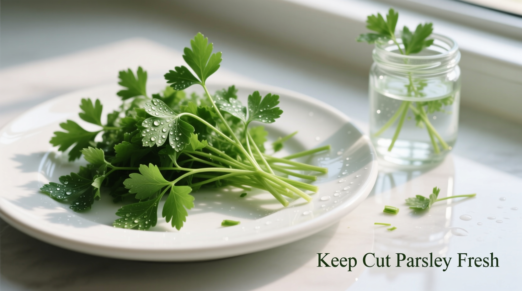 how to keep cut parsley fresh