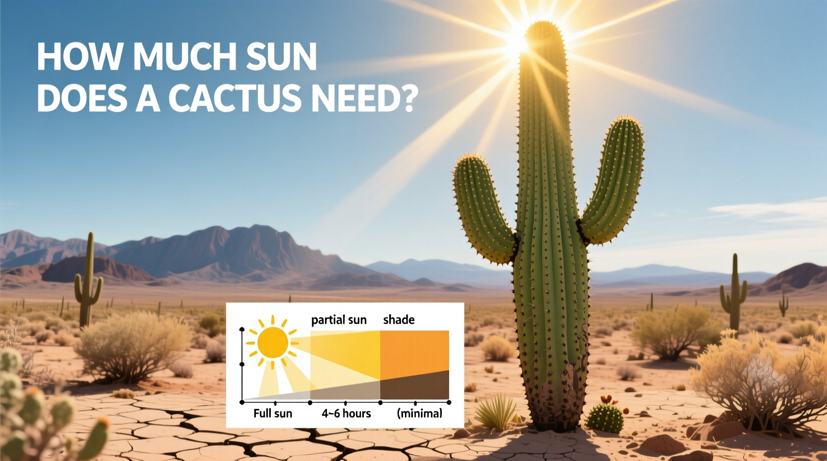how much sun does a cactus need