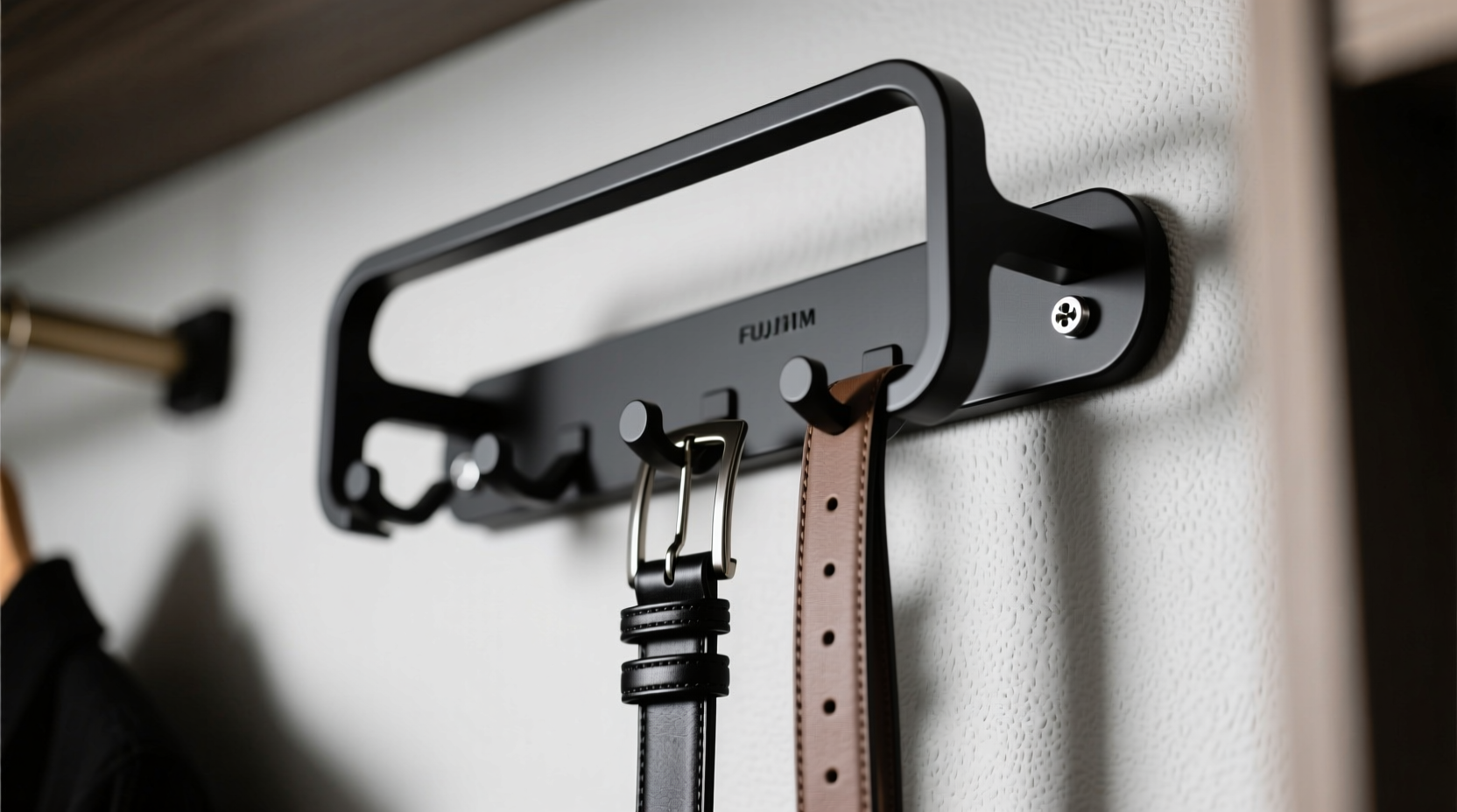 create a magnetic belt hanger for hassle free storage