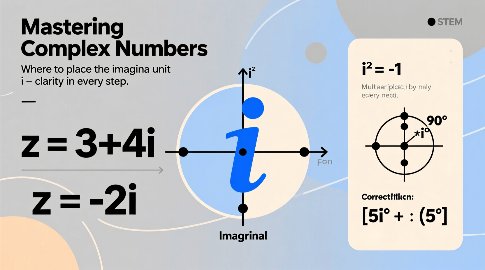 mastering complex numbers a clear guide on where to place the imaginary unit i