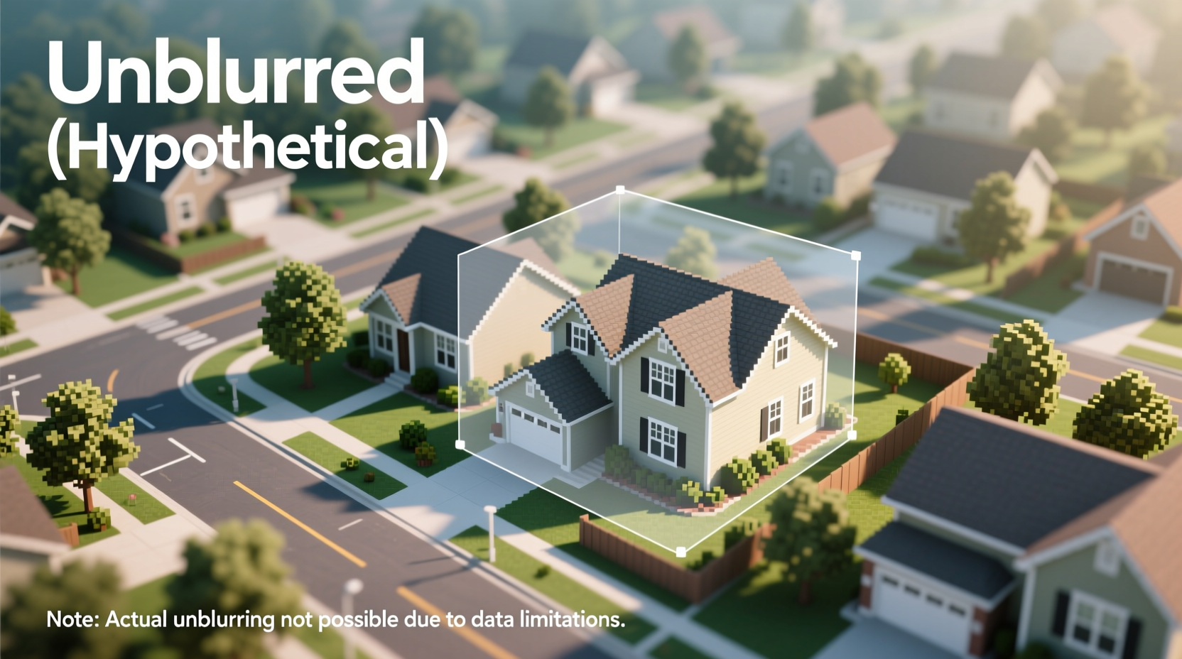 blurred houses on google earth why how to unblur if possible