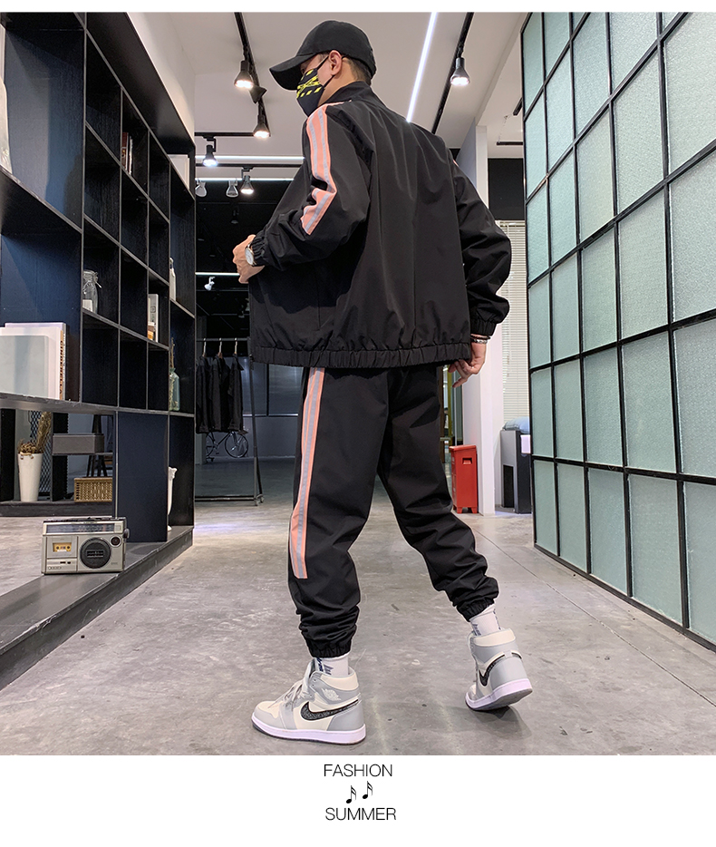 Mens plus Tracksuit Set Two Piece  Sports Wear Jogging Suit Autumn  Men Colorblock Outfits Gym CLothes Men streetwear tracksuit