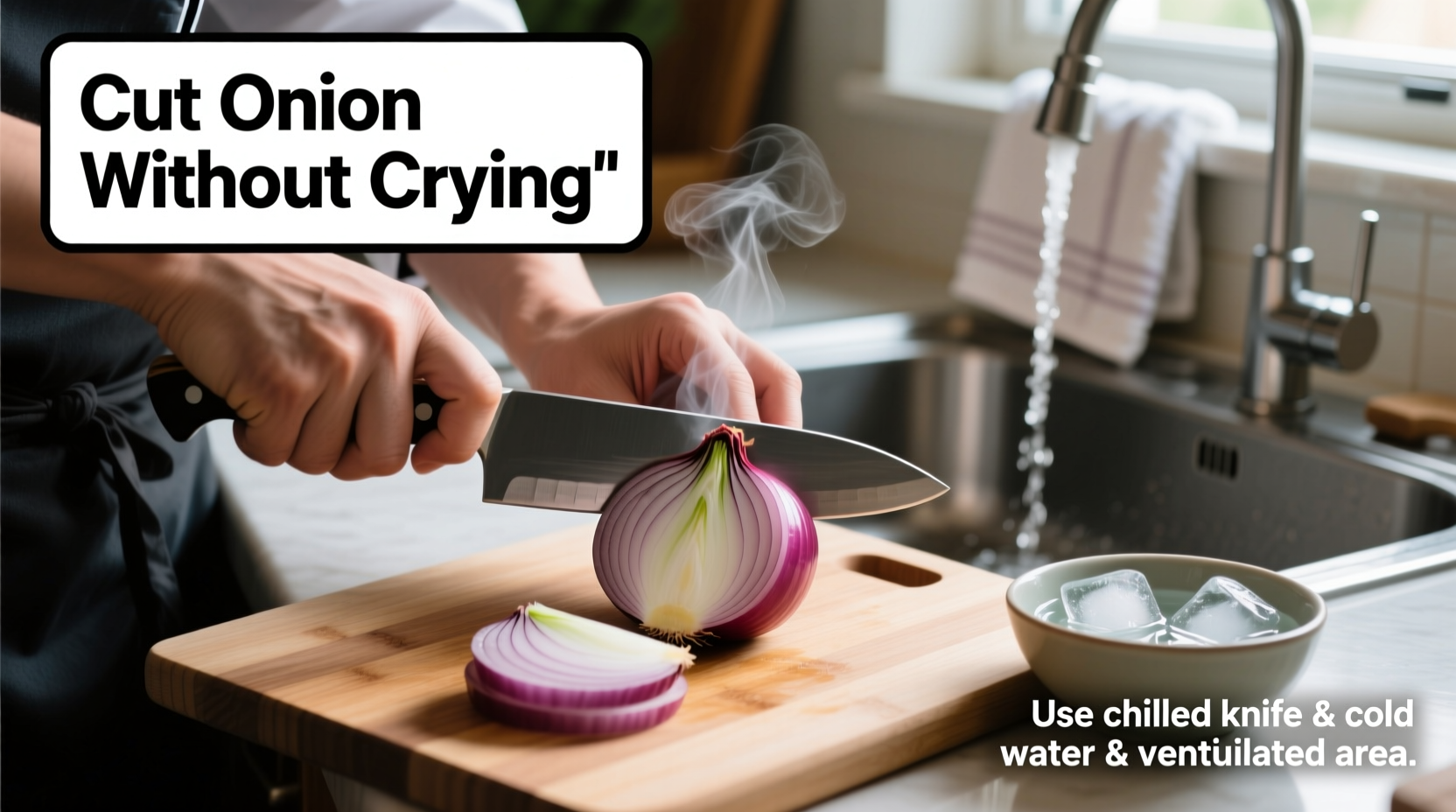 how to cut onion without crying