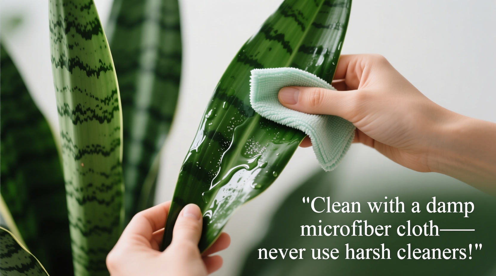 how to clean snake plant leaves