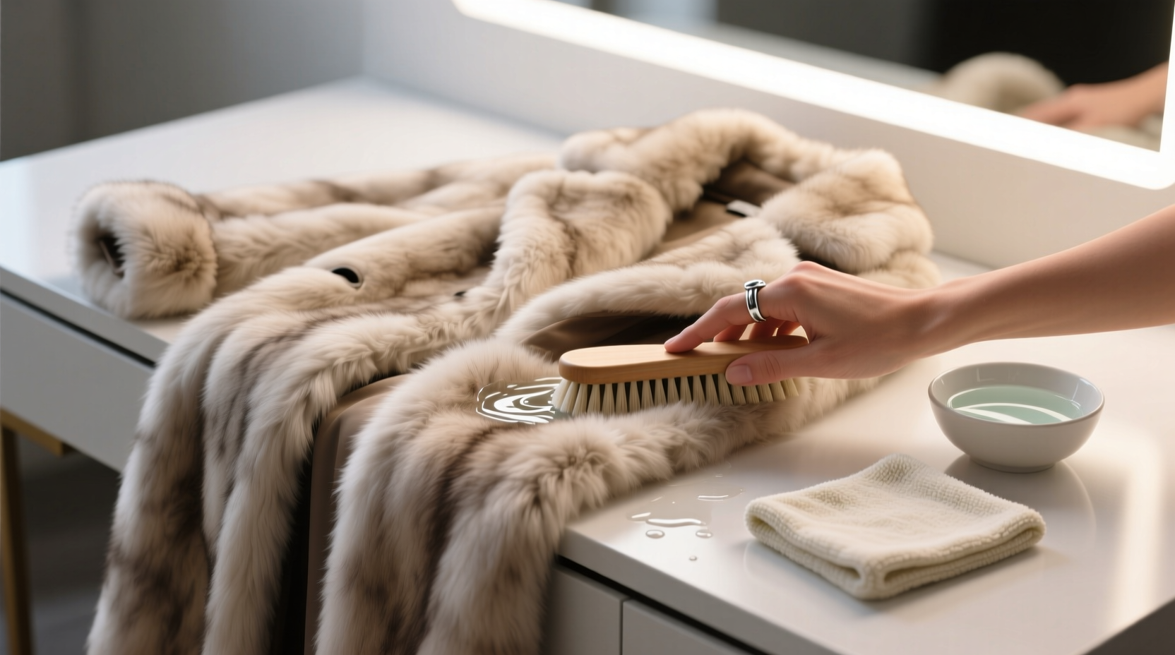 how to clean faux fur coats