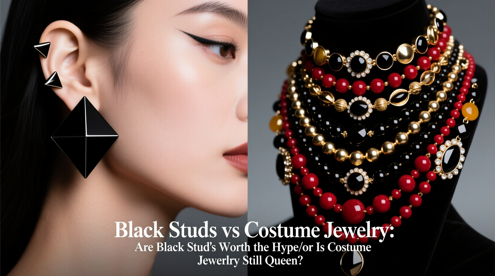 black stud earrings vs costume jewelry are black studs worth the hype or is costume jewelry still queen