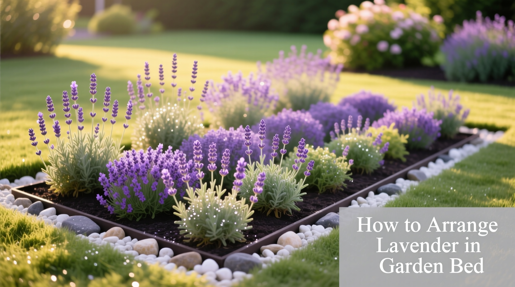 how to arrange lavender in garden bed