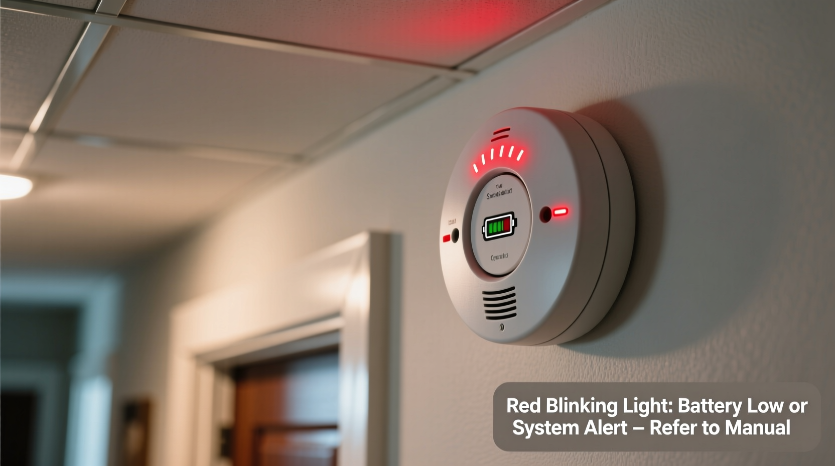 smoke detector blinking red reasons what it means