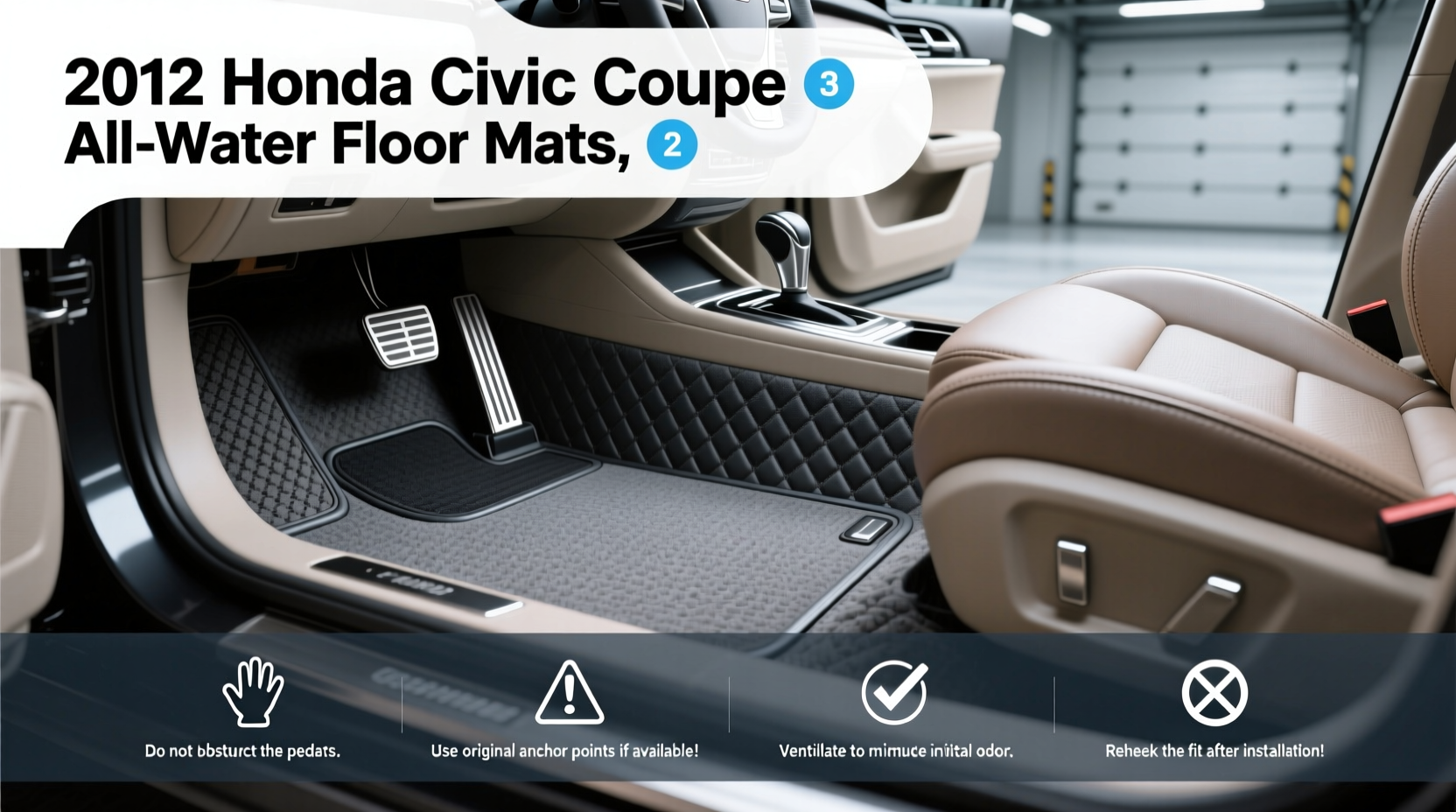 2012 honda civic coupe all weather floor mats