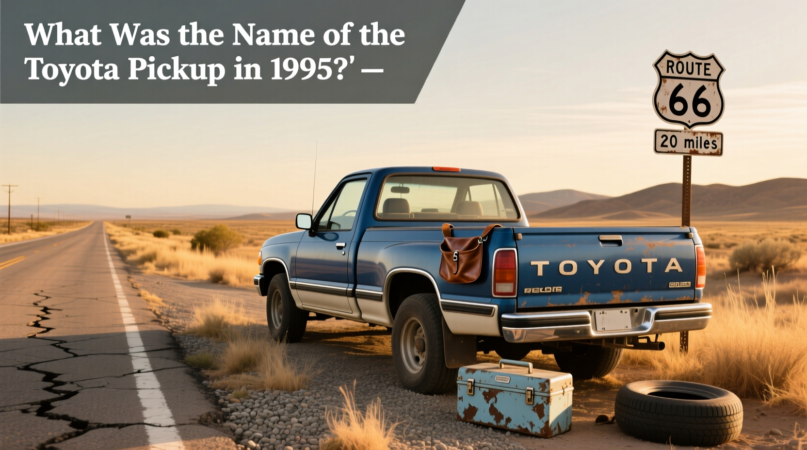 1995 Toyota Pickup truck parked on gravel road
