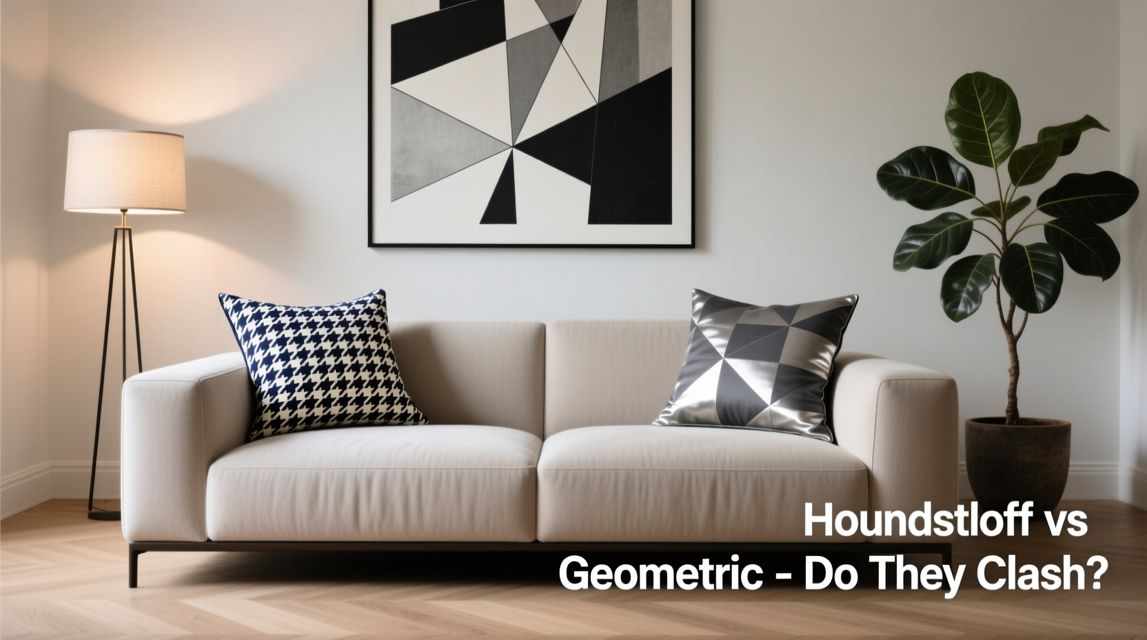houndstooth vs geometric cushions are those dizzying patterns going to clash with my sofa