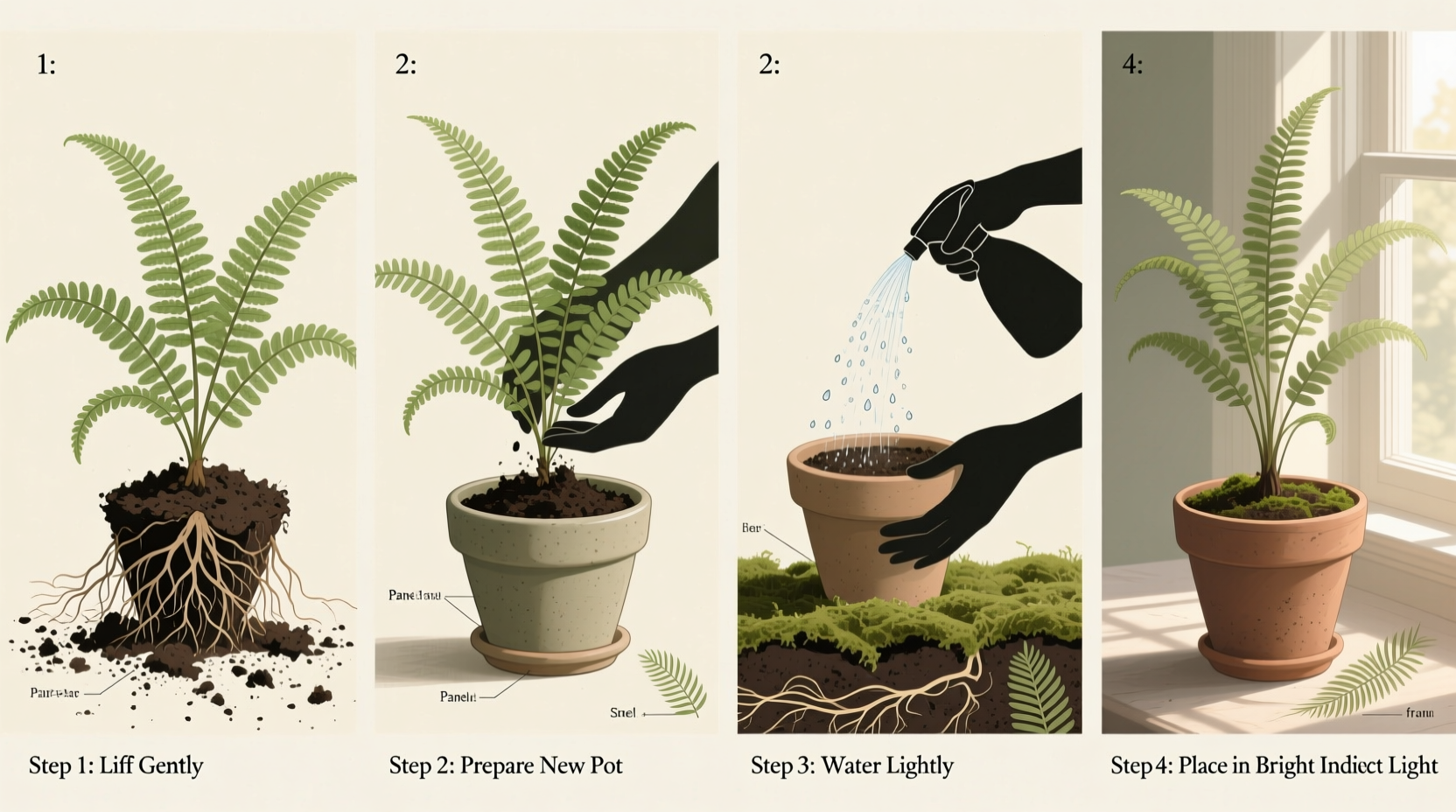 how do you transplant a fern