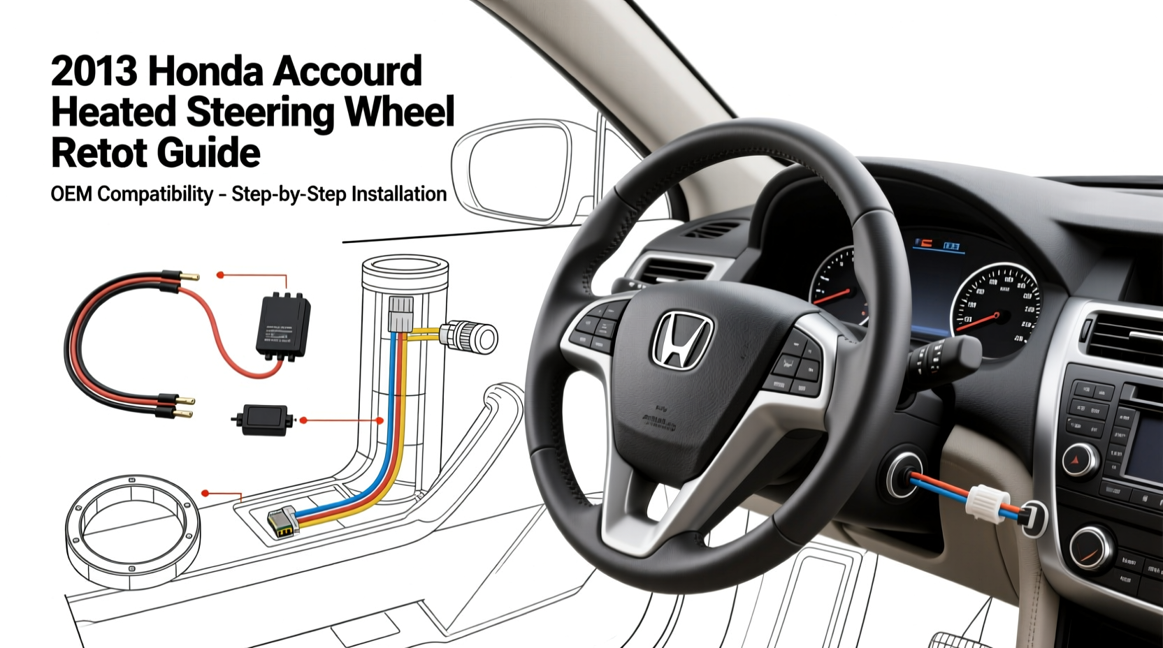 2013 accord heated steering wheel kit