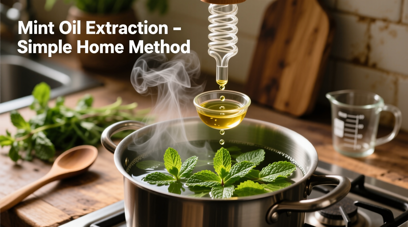how to extract mint oil by boiling