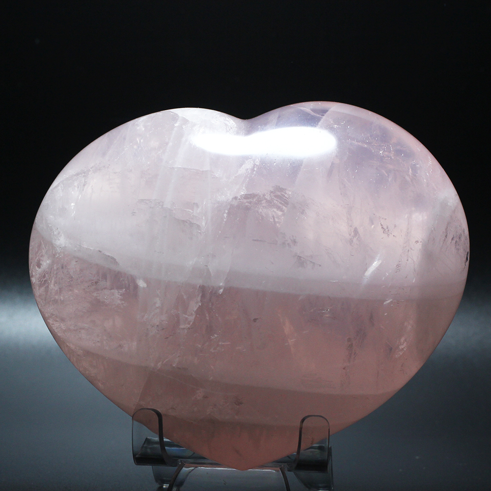批发自然抛光高品质玫瑰石英民间工艺品水晶心形石头作为礼物 - buy
