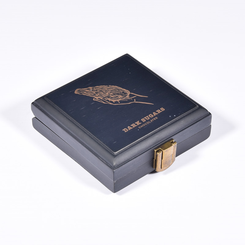 KSA Jeddah temporada 2020 sello de oro de lujo pequeña caja de madera de Chocolate para café