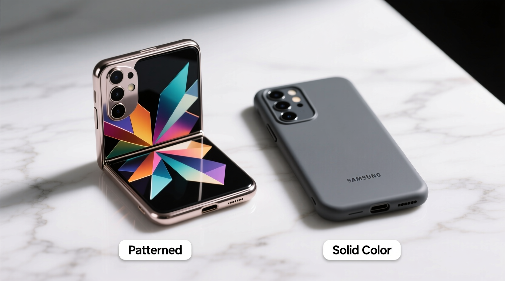 z flip case is a patterned case worth it or should i just get a solid color one 2