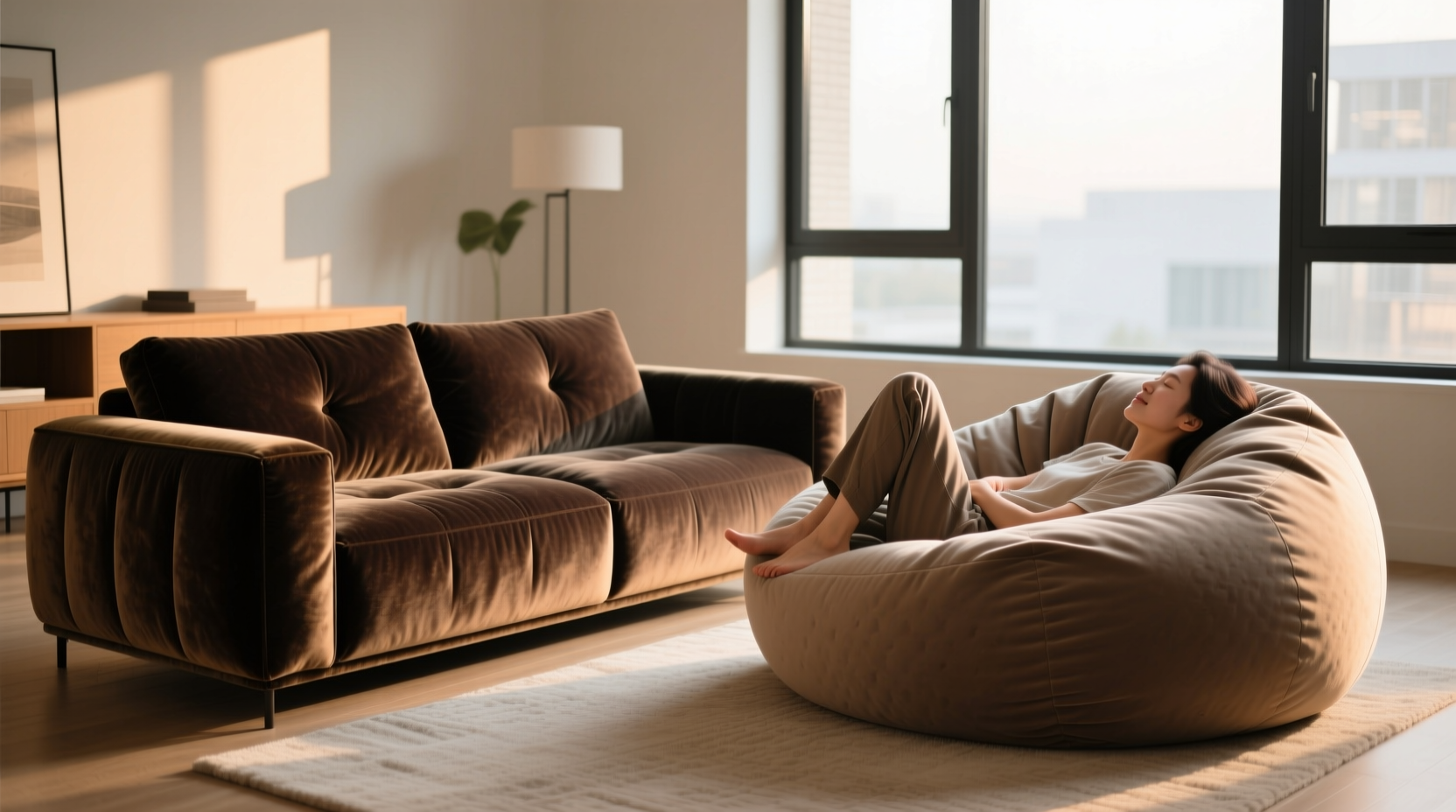 plush sofa cushions vs bean bag chairs whats actually more comfortable for lounging