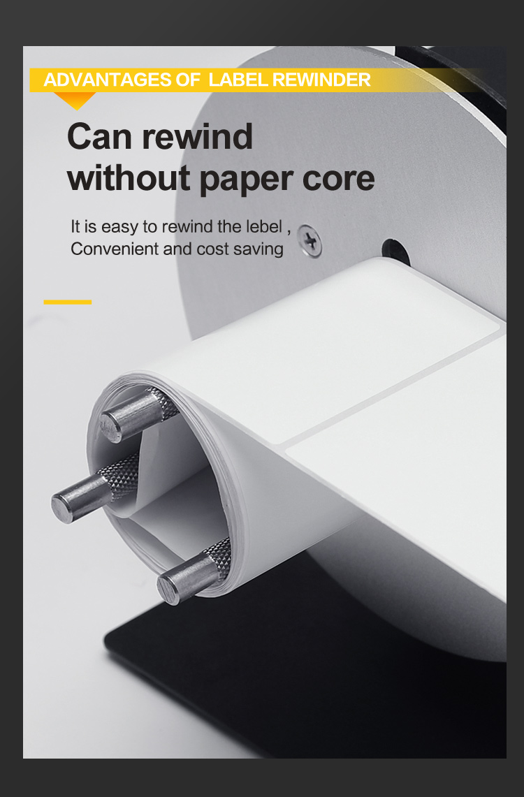 HD-R7 high Quality automatic label rewinder roll barcode sticker label rewinding machine with counter