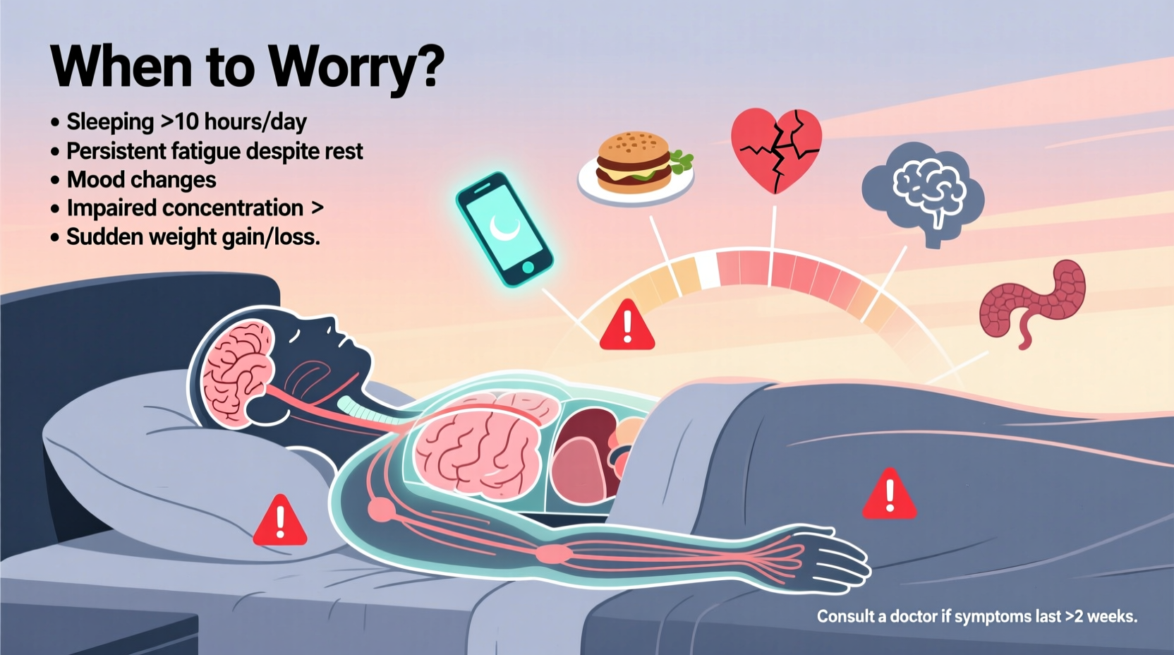 why am i sleeping so much causes when to worry