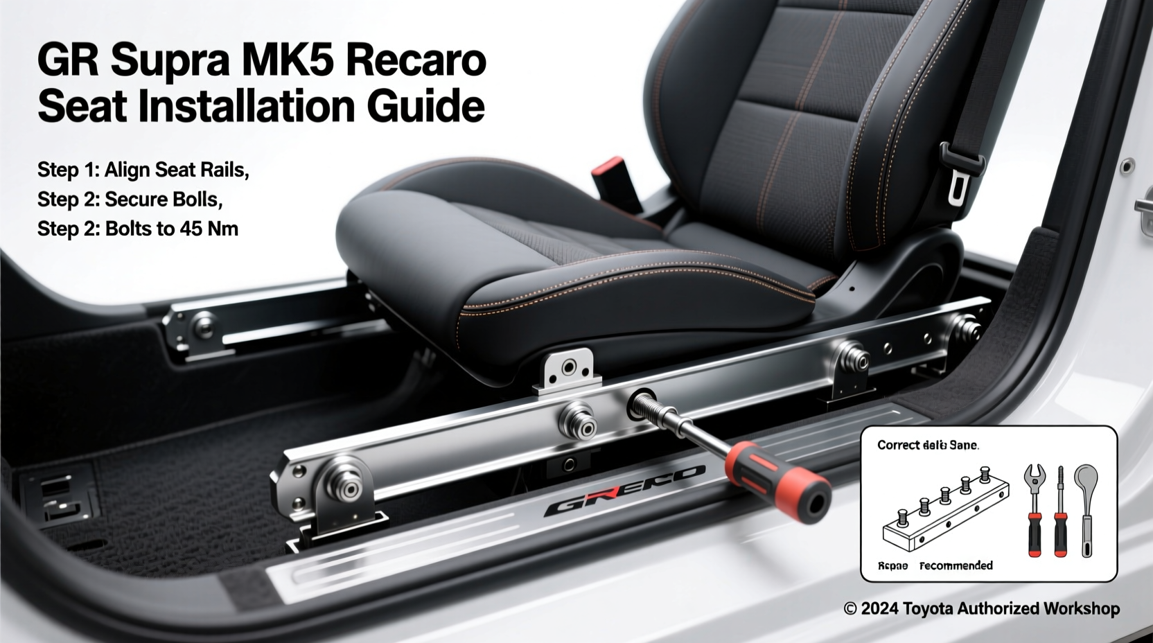 GR Supra MK5 Recaro Seat Installation Guide