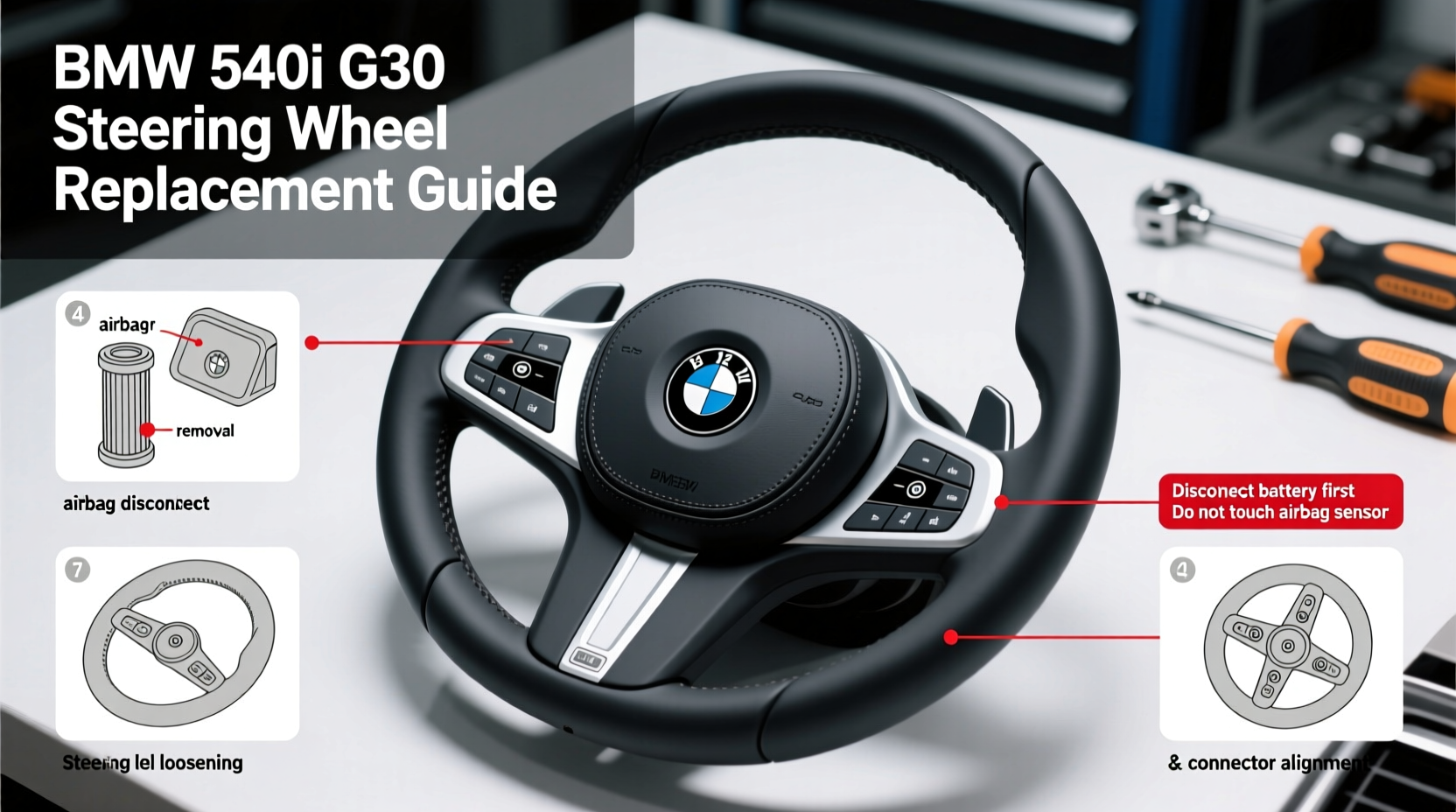 bmw 540i g30 steering wheel replacement