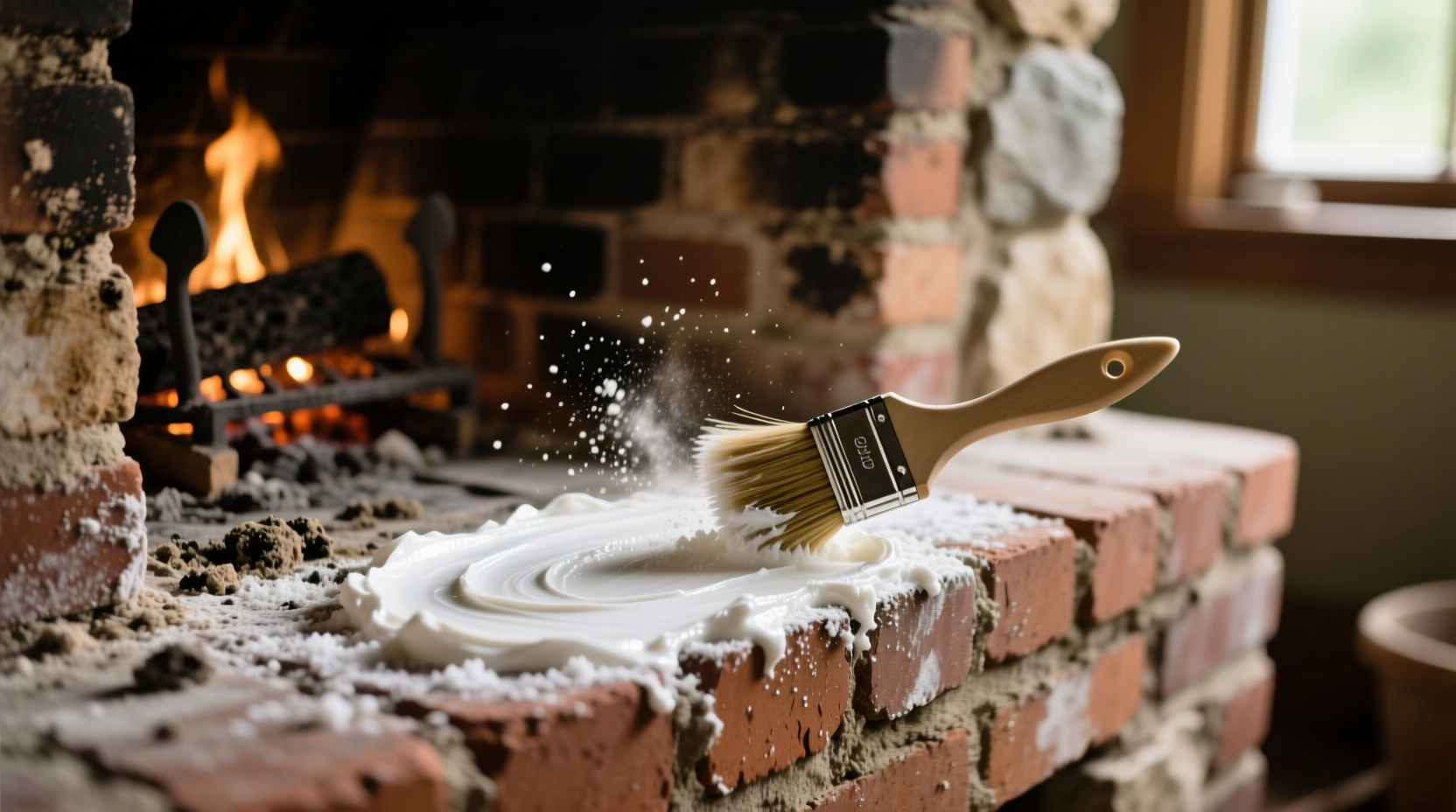 clean your brick fireplace with cream of tartar