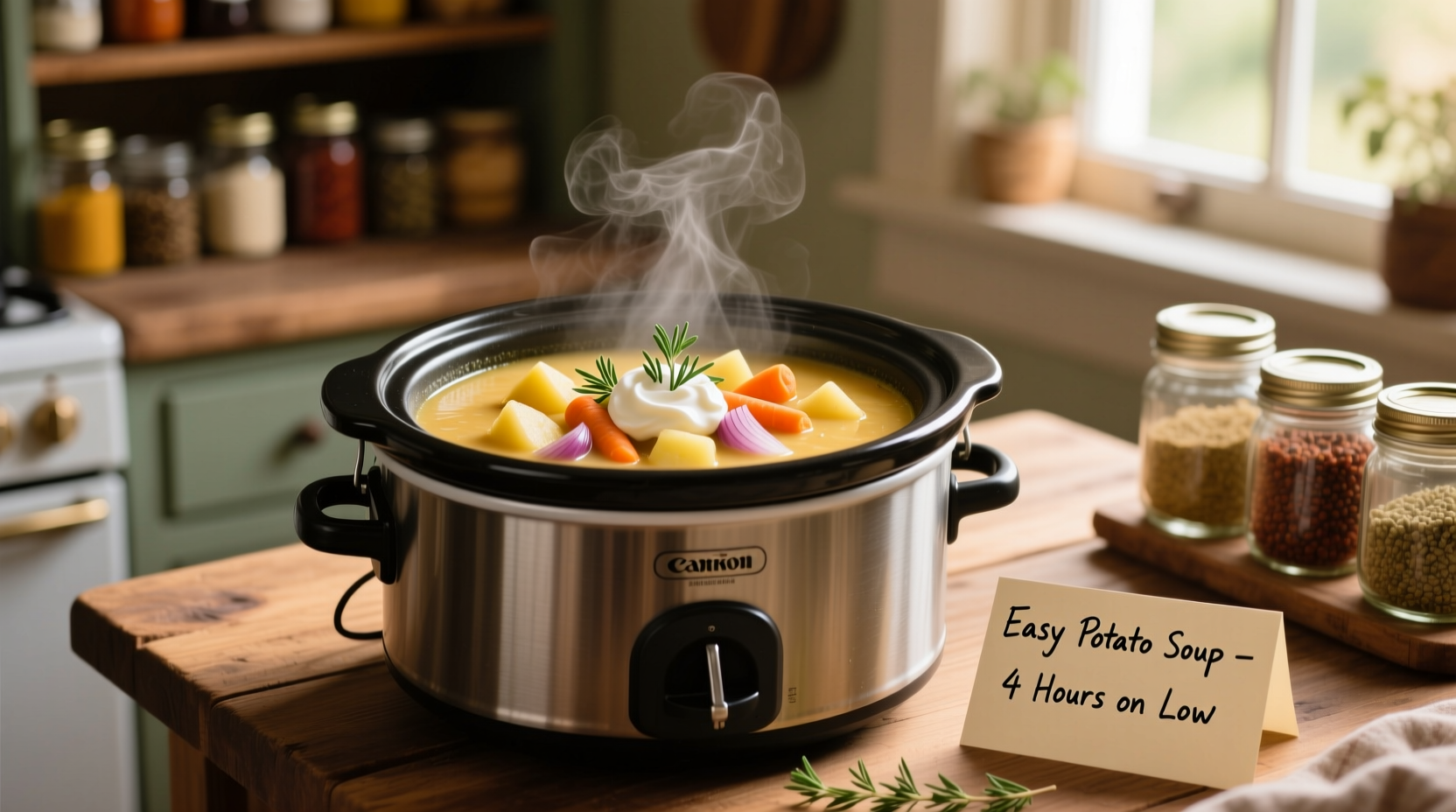 The Easiest Slow Cooker Potato Soup Recipe