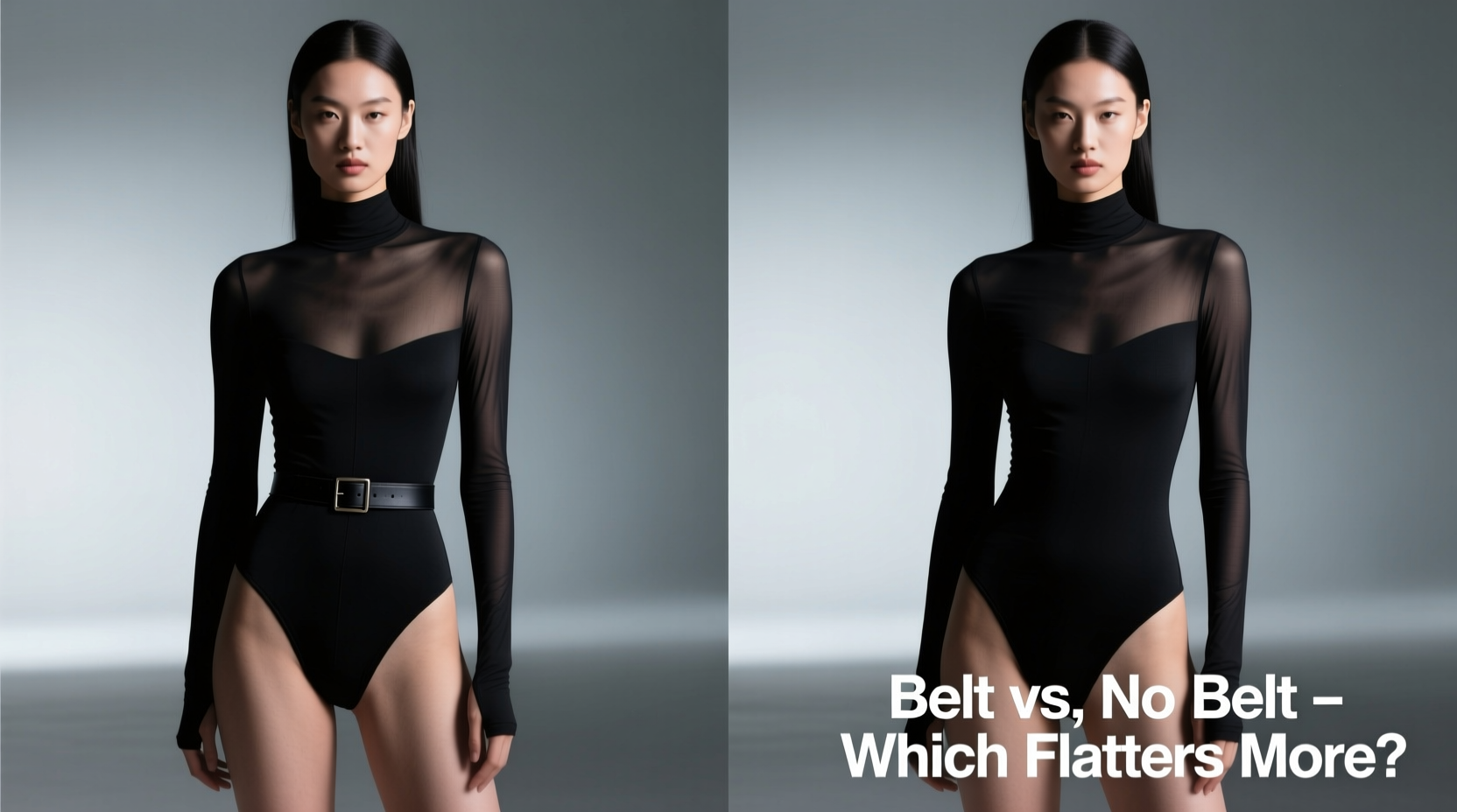 bodysuit with belt or without which is more flattering