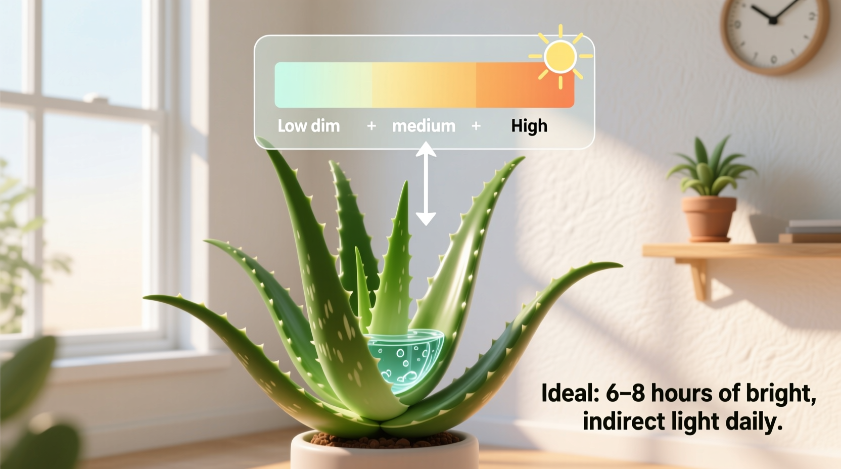 how much light does an aloe vera plant need