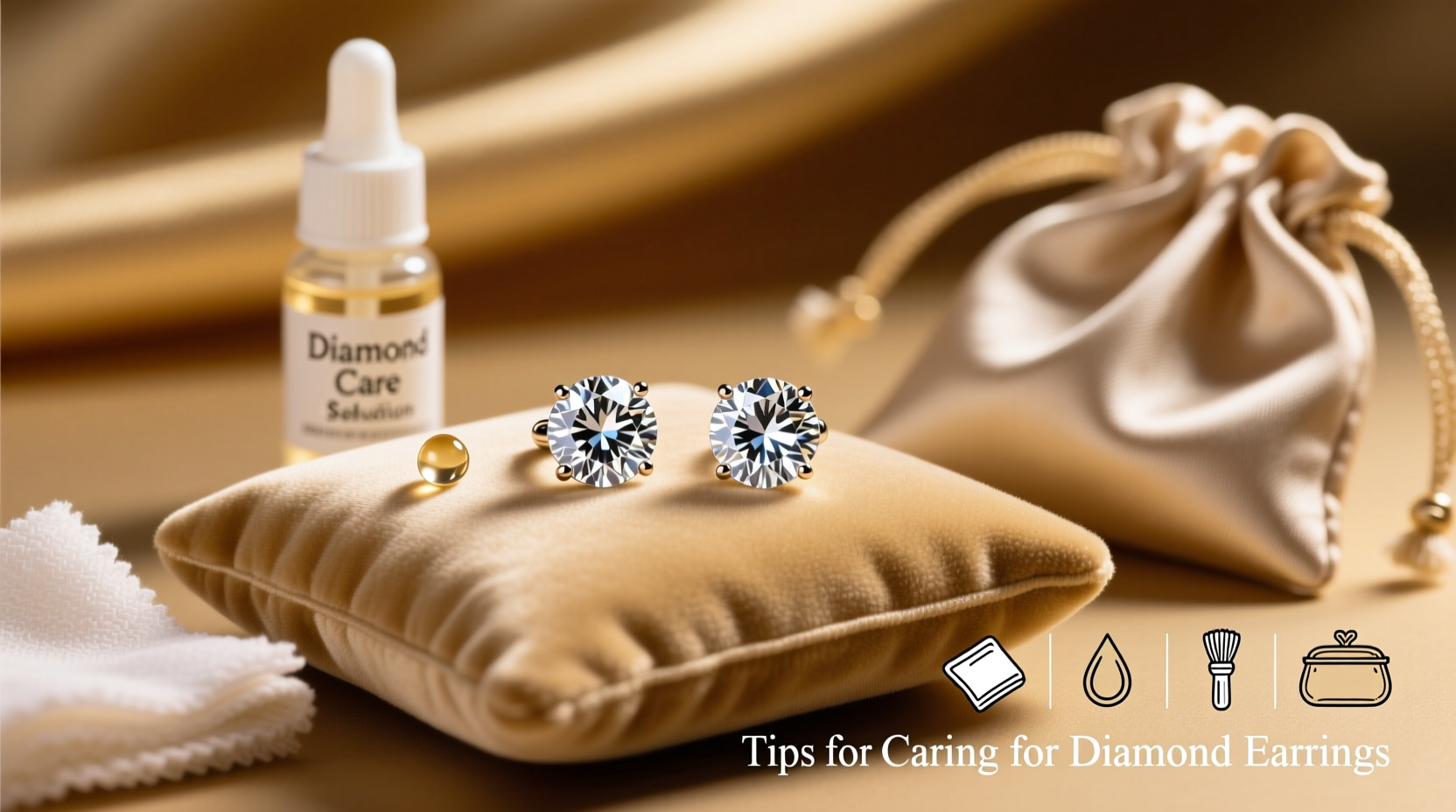 essential tips for caring for diamond earrings to prevent damage and keep them sparkling