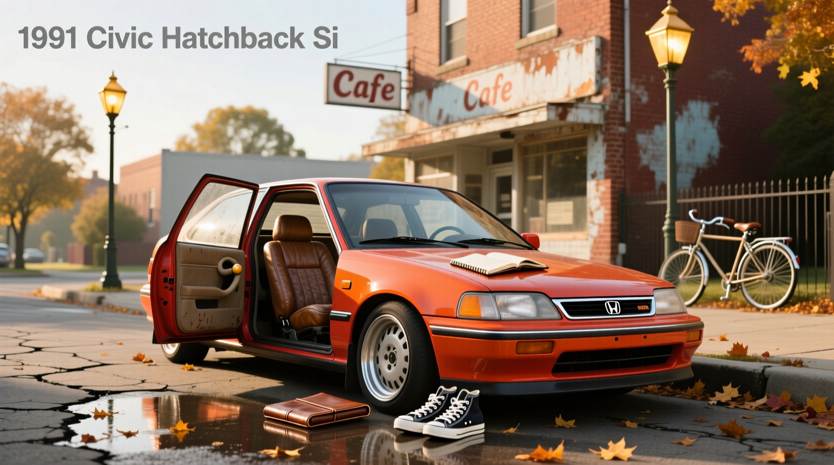 1991 Honda Civic hatchback Si in side profile