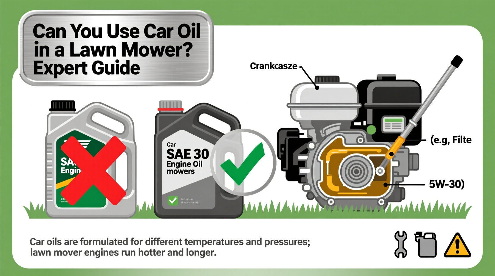 can i use car oil in lawn mower