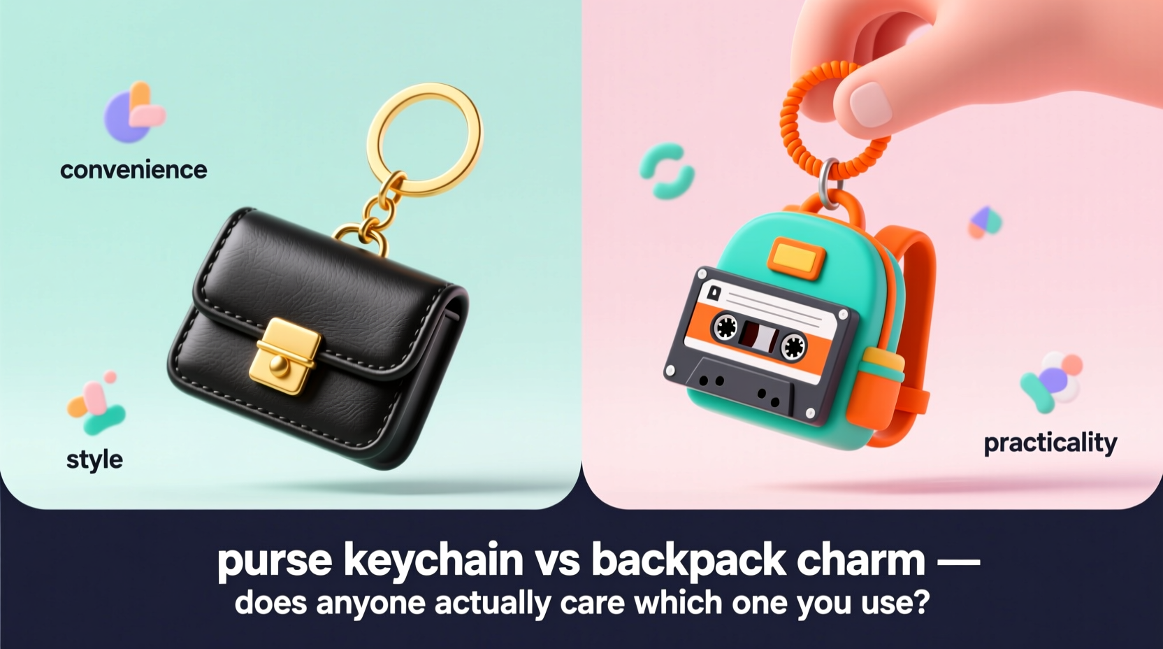 purse keychain vs backpack charm does anyone actually care which one you use