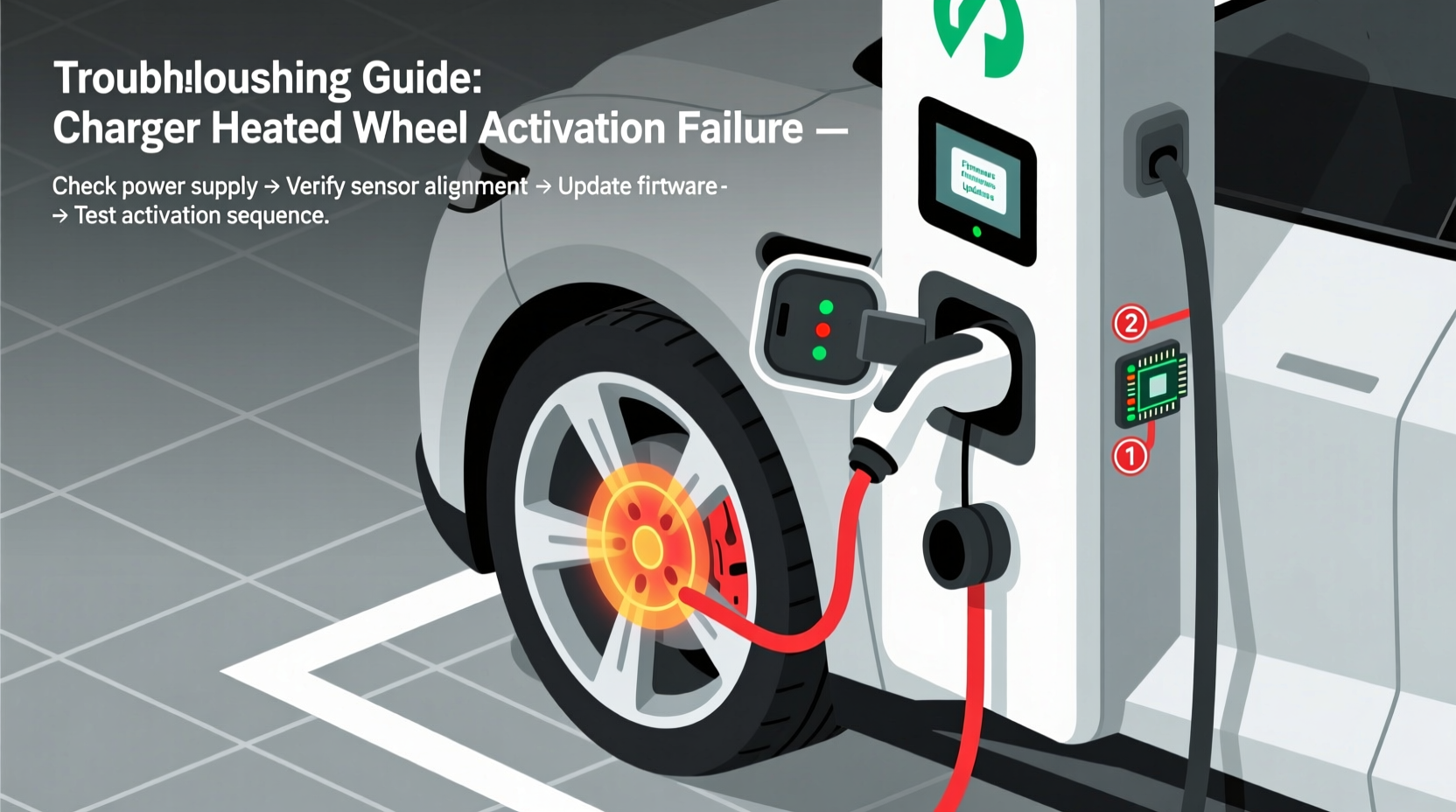 charger heated wheel activation troubleshoot