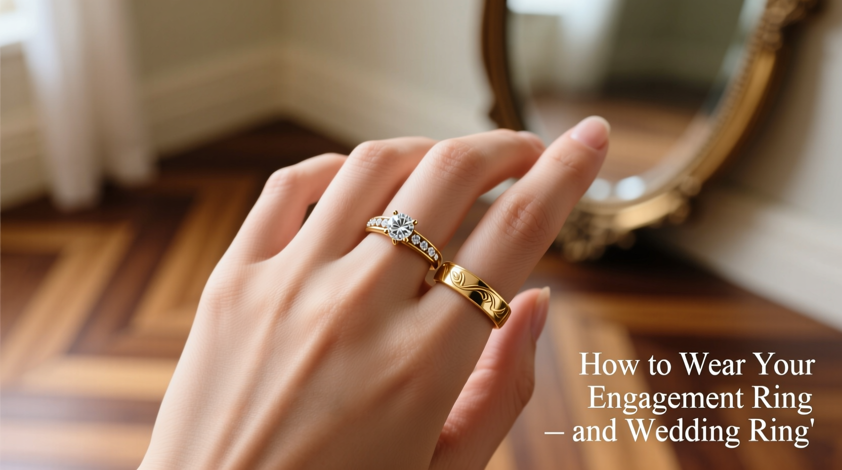 how to wear your engagement ring and wedding ring
