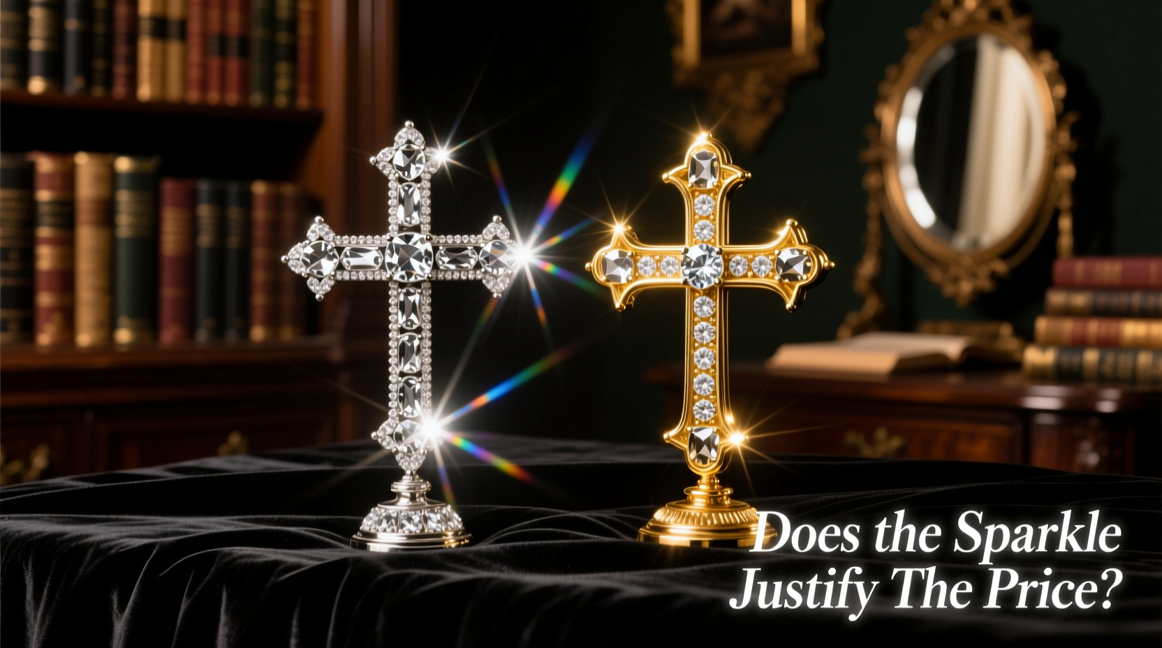 diamond cross vs gold cross does the sparkle really justify the price difference