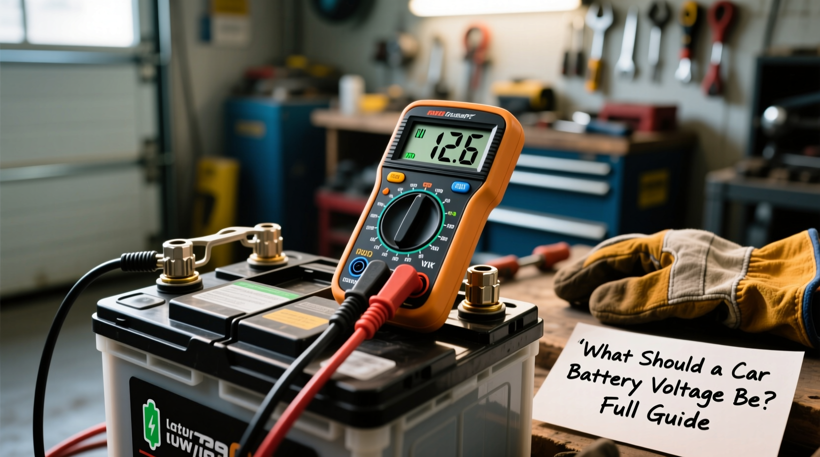 how much battery voltage should a car have