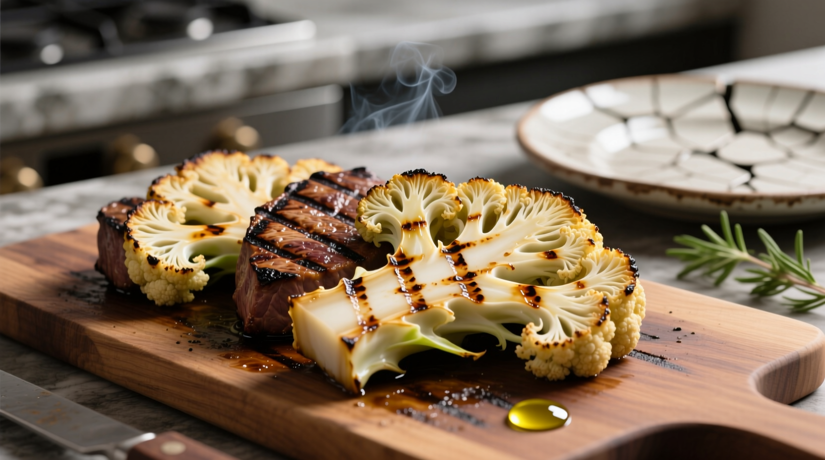 Fehlerhafte Blumenkohlsteaks