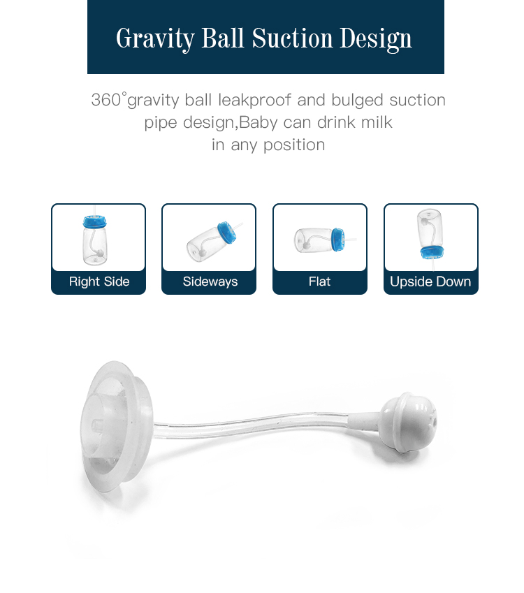 Hands Free Baby Bottle Anti-Colic Self Feeding System Standard baby bottle 5 oz