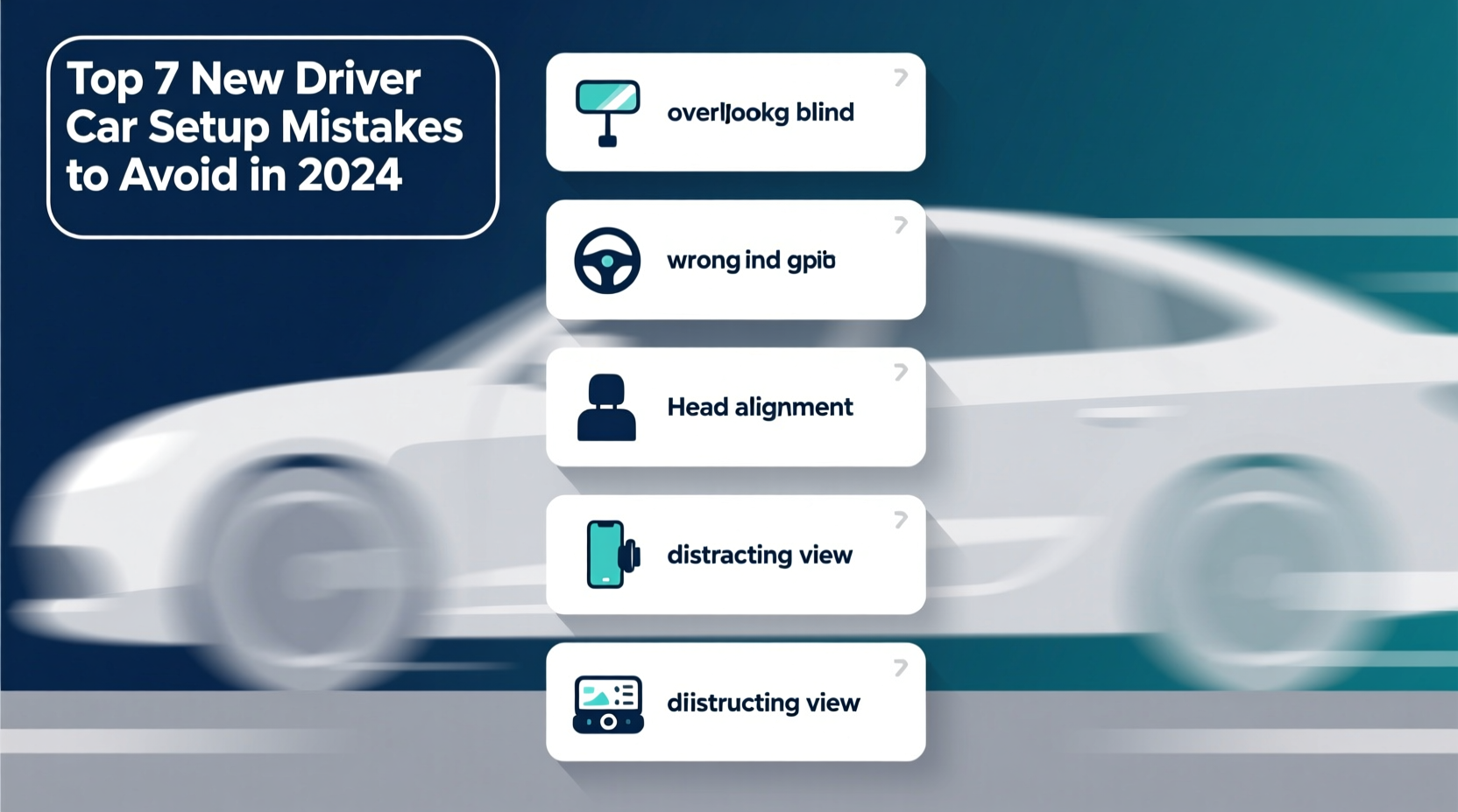new driver car set mistakes