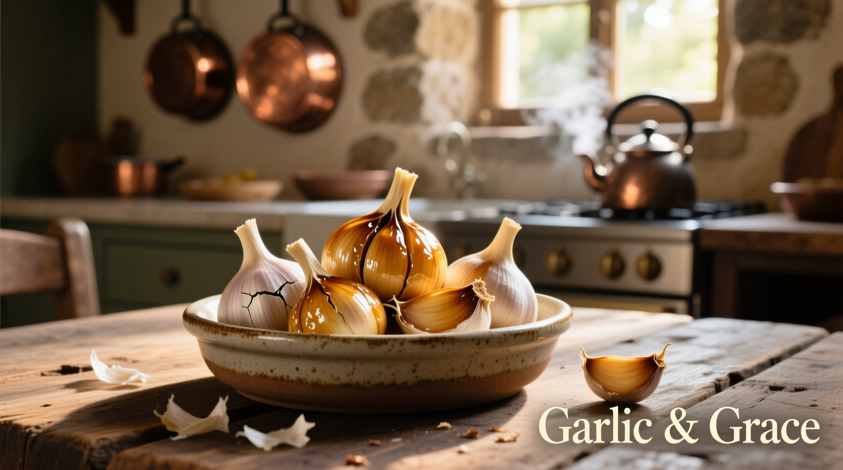 roasted cloves of garlic