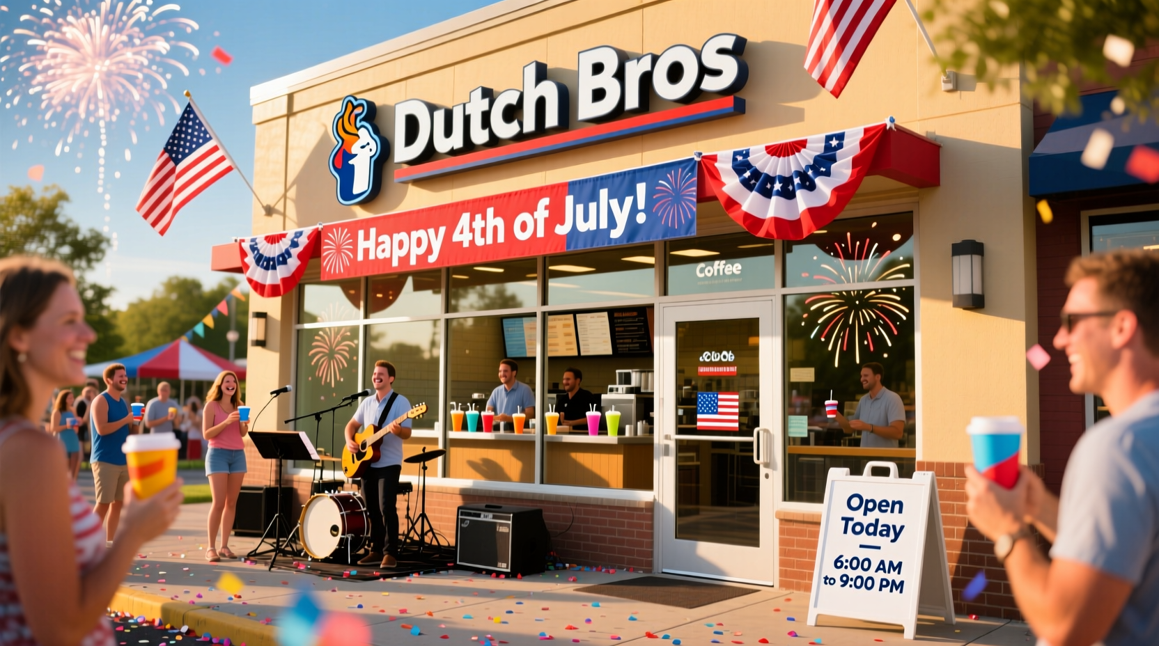 is dutch bros open on 4th of july