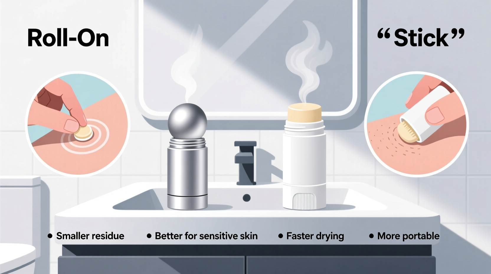 roll on vs stick deodorant does it really matter which one you use