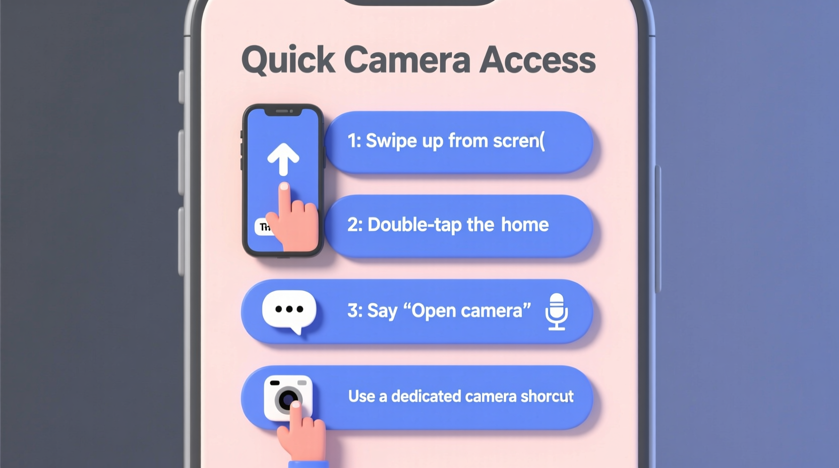 simple and quick ways to open the camera on any smartphone