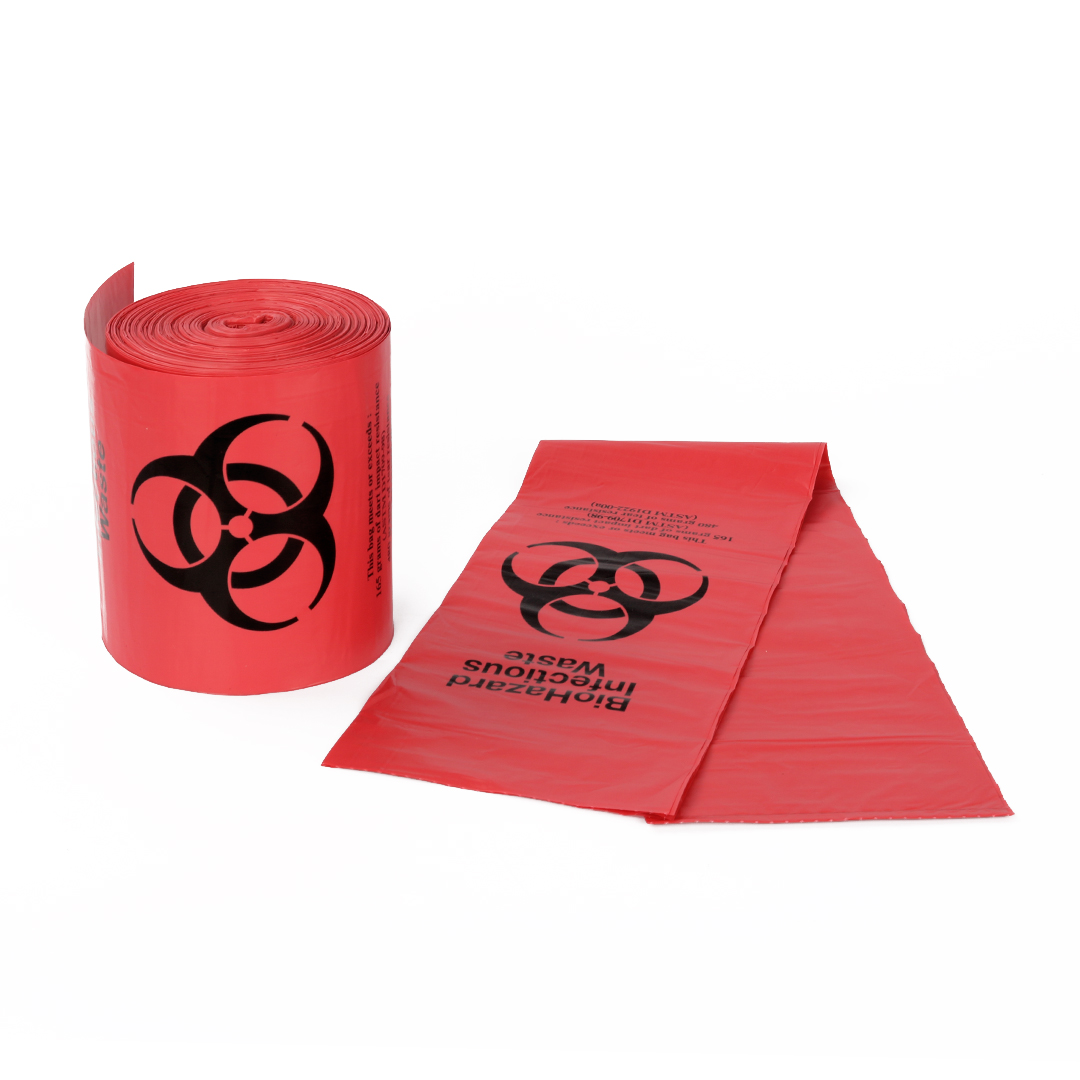 Bolsos inútiles médicos disponibles del biohazard de los bolsos del LDPE del HDPE rojo bio para el hospital