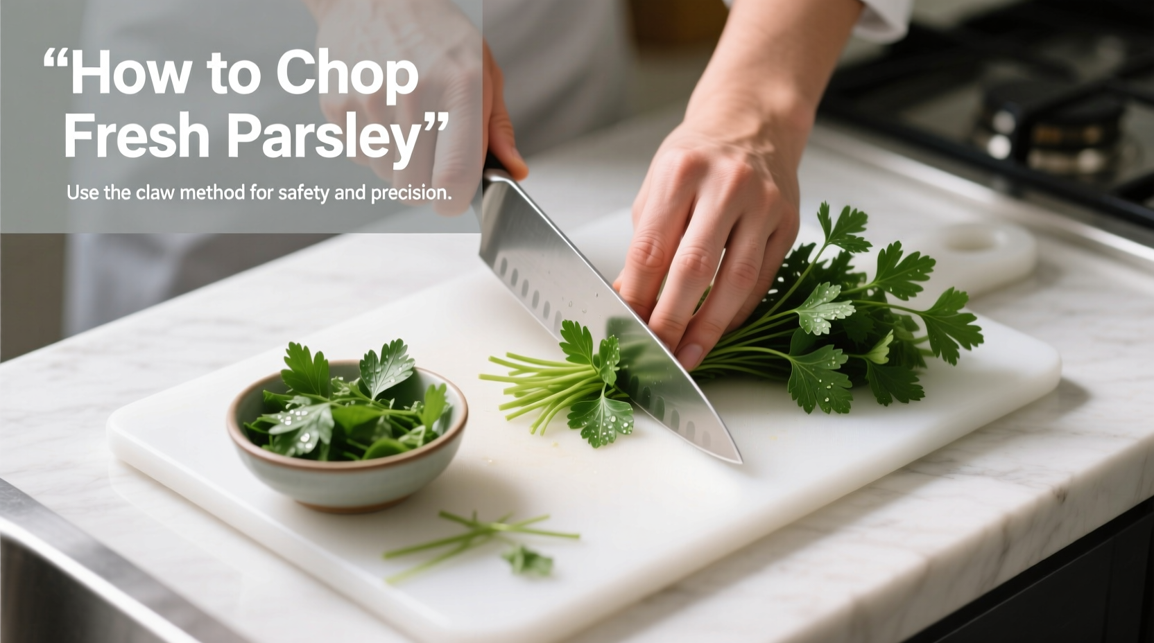 how to chop fresh parsley