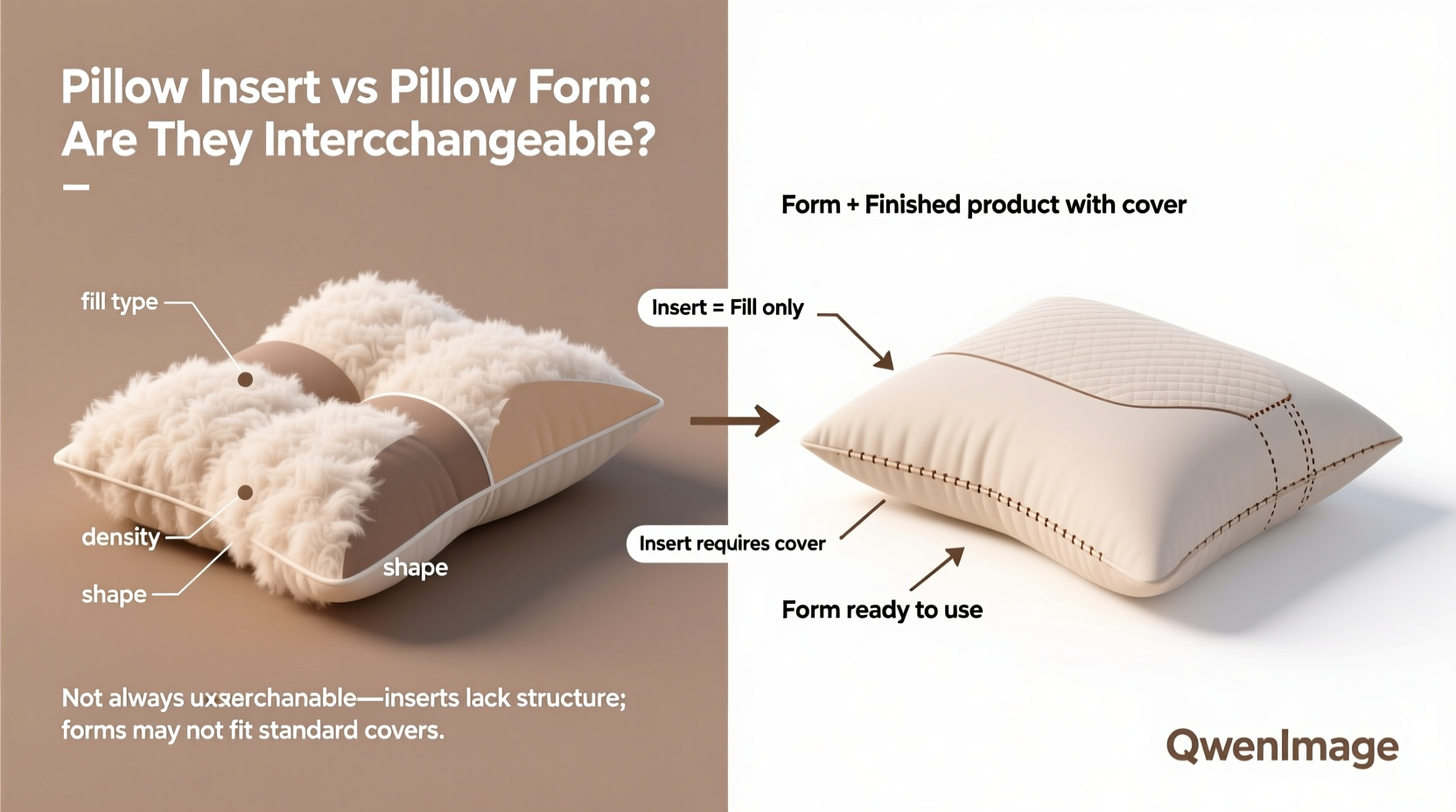pillow insert vs pillow form are they really interchangeable or am i missing something