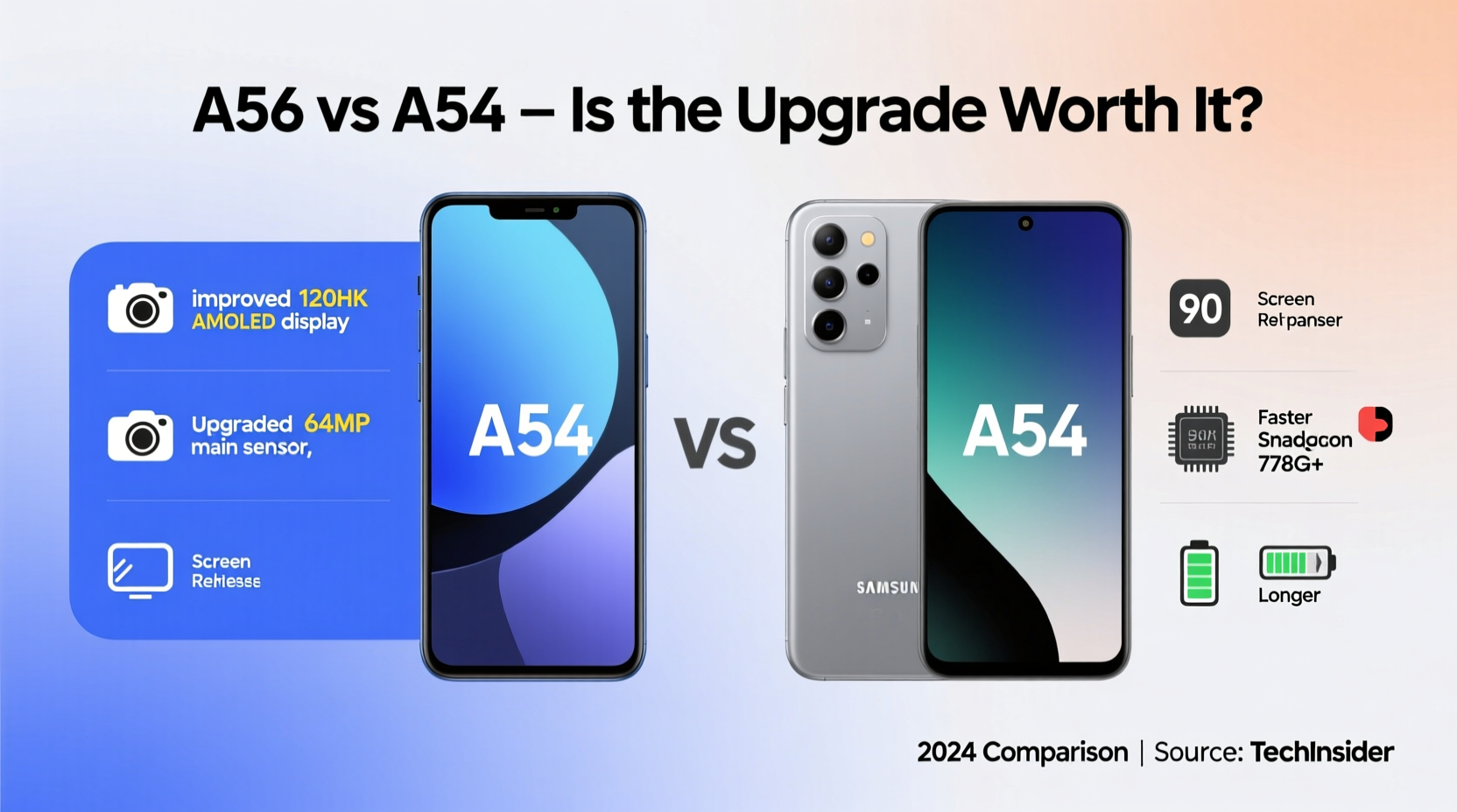 samsung a56 vs a54 is it worth upgrading or are you better off with the older model 2