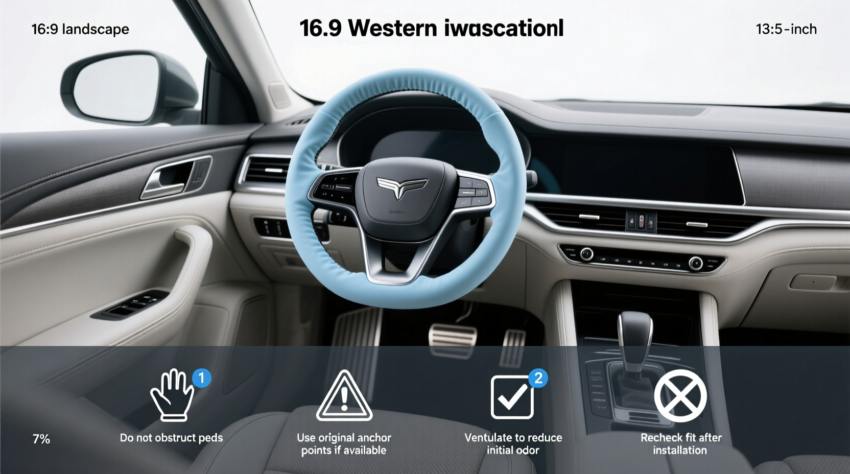 13.5 in steering wheel cover